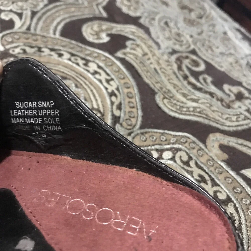 Aerosoles Sugar Snap Womens Mules Slip On Leather Black Size 5.5M Beautiful